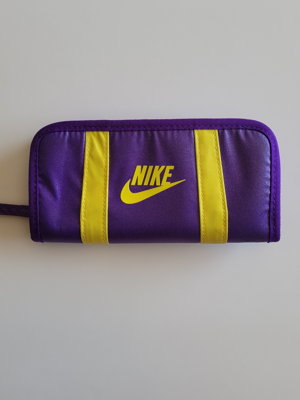 Nike Purple Wallet with Yellow Accents
